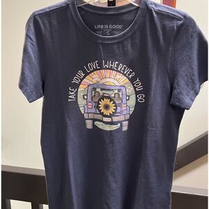 NWT Life is Good Navy Graphic T-Shirt #160